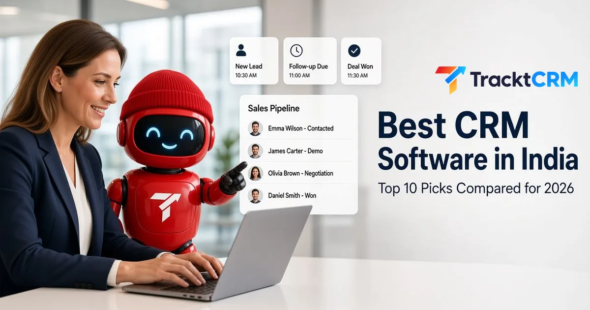 Best CRM software in India: a sales manager working on leads, follow-ups and a sales pipeline