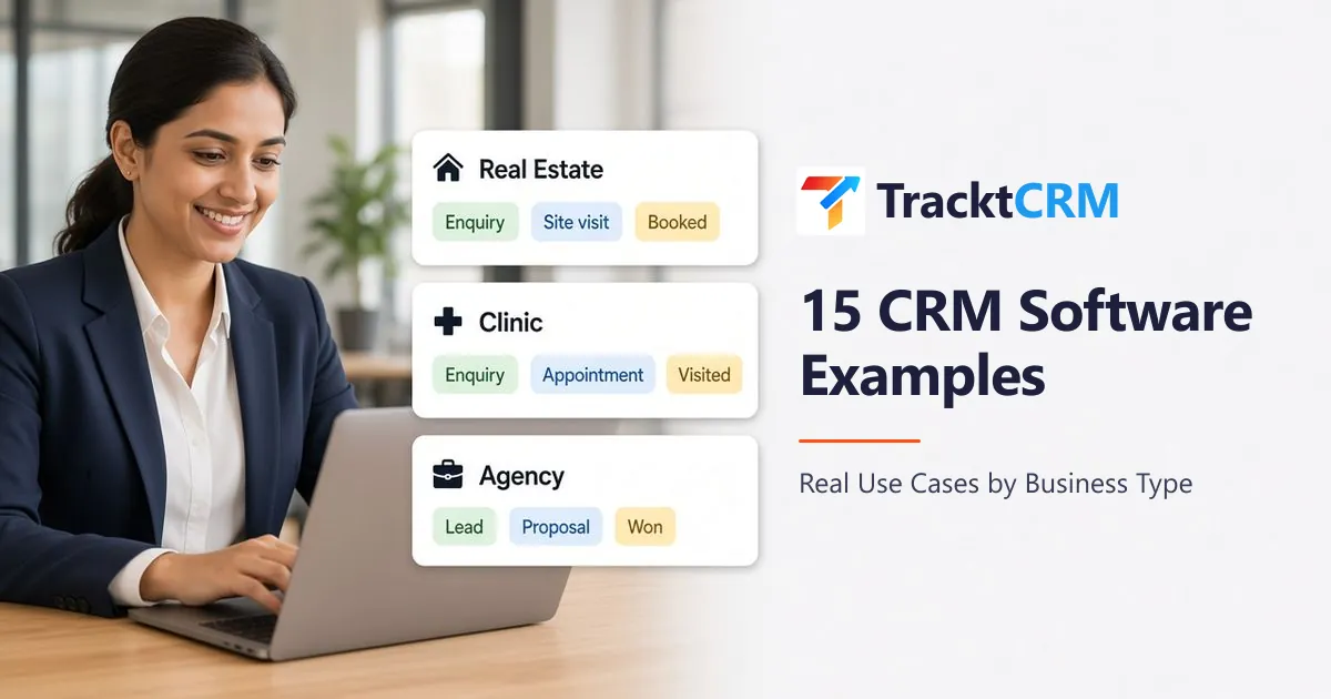Examples of CRM pipelines for real estate, clinic and agency businesses